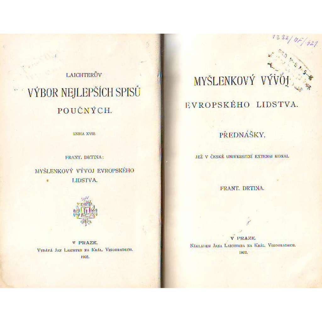 Myšlenkový vývoj evropského lidstva (filozofie, náboženství, historie, mj. i Staré Řecko, křesťanství, renesance, reformace)